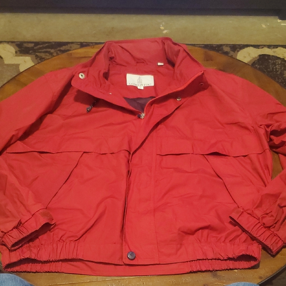 London Fog Vibrant Red Raincoat